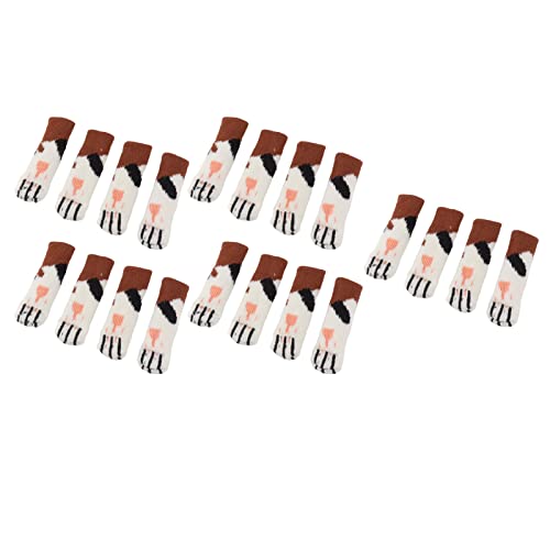 Aramox 20 Stücke Katzenmuster -Stuhlbeinabdeckungen, Verdickte Design, Geräuschreduktion, Elastische Bindungsöffnung, Entworfen, Dekorativ, Geeignet für den Heimgebrauch, Gummibackpack, Stuhlbein von Aramox