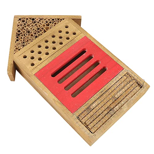 Aramox Holzinsektenhaus Ermutigt Bienennist, Attraktive, Sichere und Langlebige, Nistende Fläche, Kreiere Dein Eigenes Haus, Platane Wood, für Garten mit Bienenhaus, Ladybirds Hotel von Aramox