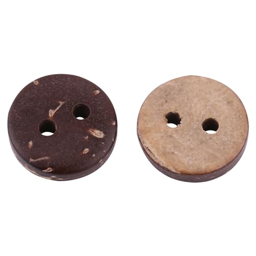 Aramox Kokosnussschale 400pcs Nähknöpfe, Basteldekor-Accessoires, Runde Form für Kleidung, Scrapbooking mit 2-Loch-Design, Große Menge von Aramox