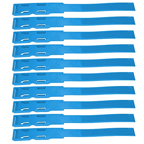 Aramox Premium-Kunststoffmaterialien Leichtes Rinderidentifikationsring, Ungiftige und Dauerhafte Markierungsbänder mit 4 Farboptionen, Praktische Identifikationsgeräte für Viehfarm (Blue) von Aramox