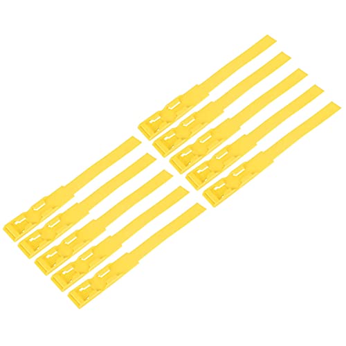 Aramox Premium-Kunststoffmaterialien Leichtes Rinderidentifikationsring, Ungiftige und Dauerhafte Markierungsbänder mit 4 Farboptionen, Praktische Identifikationsgeräte für Viehfarm (Yellow) von Aramox