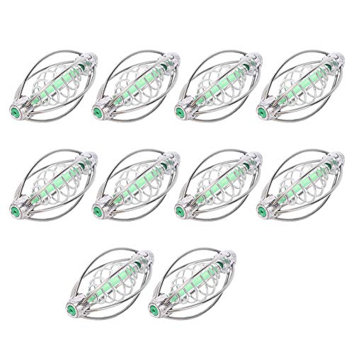 Effiziente Köder Lieferung, Edelstahl -Federkarpfenfischereisenkorb, 10 Prozent 4 Größen mit Anhängerperle, Ideal für Angler, Einfacher Betrieb, Geeignet für Karpfen, Grob, See, (Mittlere Größe etwa von Aramox