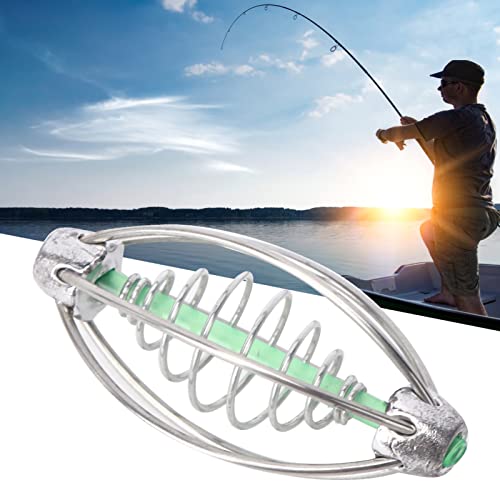 Effiziente Köder Lieferung, Edelstahl -Federkarpfenfischereisenkorb, 10 Prozent 4 Größen mit Anhängerperle, Ideal für Angler, Einfacher Betrieb, Geeignet für Karpfen, Grob, See, (Ungefähr 20 Gramm von Aramox