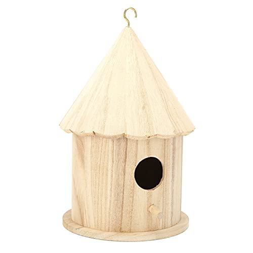 Holz Vogelhaus Hanges Vogelkäfig Unterkunft für Kleine Vögel Im Freien Im Freien Dekorative Handgefertigte Block Bluebird House Garten Kunsthandwerk für Ideale für Wetterdicht von Aramox