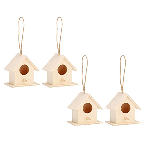 Holz-Vogelnester Zum Aufhängen, Vogelhaus, Brutkasten für Gartendekoration, Kleine Vögel Im Freien, Naturholz von Aramox