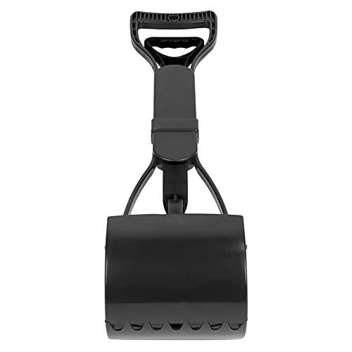 Pet Pooper Scooper Großer Kleiner Hundeschöpfer, Langer Griff Faltbarer Kieferkot Scoop Sauber (Alles schwarz) von Aramox
