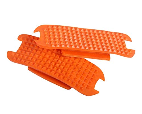 ARBO-INOX® - Sicherheitssteigbügel - Edelstahl - farbige Einlagen und Ringe (Steigbügeleinlagen 11cm, orange) von ARBO-INOX