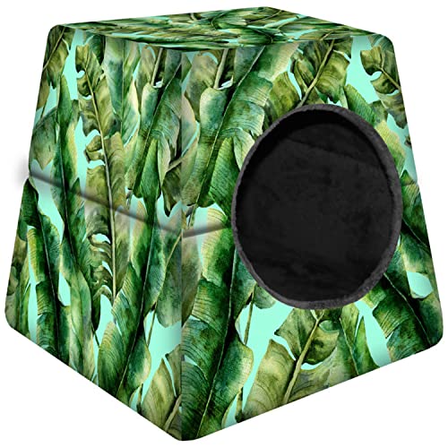 Arco Design 2-in-1 Hunde- /Katzenhaus Katzenhöhle Hundebett Katzenbett Hunde Katze Zwinger Bett Schlafplatz 55x55x45cm (Ibiza Day) von Arco Design