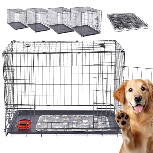Arebos Hundekäfig 63 x 45 x 51 cm | Hundetransportbox Auto klappbar | Hundebox faltbar | Transportbox Hund mit 2 Türen | Hundekäfig für Zuhause inkl. Kuscheldecke + Napf | S Schwarz Arebos Hundekäfig 63 x 45 x 51 cm | Hundetransportbox Auto klappbar | Hundebox faltbar | Transportbox Hund mit 2 Türen | Hundekäfig für Zuhause inkl. Kuscheldecke + Napf | S Schwarz von Arebos