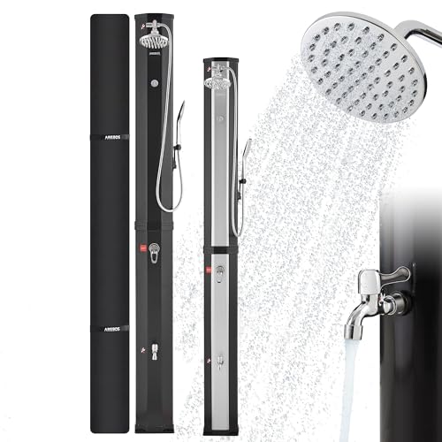 Arebos Solardusche 60 L | mit Handbrause & Thermometer | Wassertemperatur bis zu 60°C Pooldusche Camping | runder Duschkopf | Snap-In Technologie | Inkl. Abdeckhaube | Schwarz Arebos Solardusche 60 L | mit Handbrause & Thermometer | Wassertemperatur bis zu 60°C Pooldusche Camping | runder Duschkopf | Snap-In Technologie | Inkl. Abdeckhaube | Schwarz von Arebos