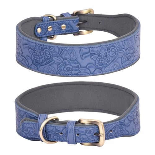 Arecobticy Hundehalsband, verstellbares Hundehalsband, modisches breites Halsband, Leder-Halsbänder für große Hunde, italienische Windhunde, Haustierzubehör Arecobticy Hundehalsband, verstellbares Hundehalsband, modisches breites Halsband, Leder-Halsbänder für große Hunde, italienische Windhunde, Haustierzubehör von Arecobticy