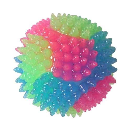 Arecobticy LightUp Kauspielzeug, leuchtender, bunter Ball für Haustiere, Hunde, weicher Hüpfball für verschiedene Rassen, Verlobungsspaß, Kauspielzeug von Arecobticy