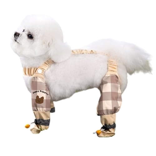 Beinschutz für Haustiere, in voller Länge, staubdichtes Design, rutschfeste Fußschutzhose, waschbarer, wasserdichter Stoff für aktive Rassen, Memory-Stoff, Hundebekleidung von Arecobticy