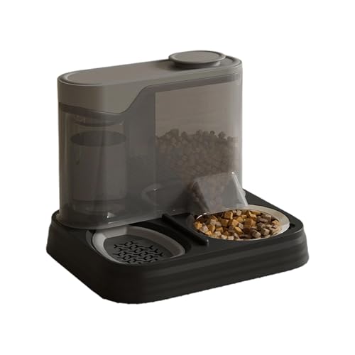 Erhöhte Futterspender für Haustiere mit abnehmbarem Edelstahlnapf und automatischem Wasserspender für Katzen und Hunde, große Kapazität, Wasserspender für Katzen und Hunde Erhöhte Futterspender für Haustiere mit abnehmbarem Edelstahlnapf und automatischem Wasserspender für Katzen und Hunde, große Kapazität, Wasserspender für Katzen und Hunde von Arecobticy