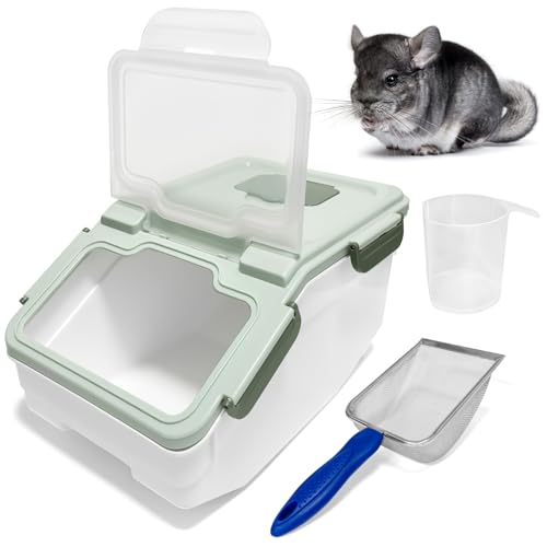 Arfubye Großes Chinchilla-Sandbad-Behälter-Set, Kunststoff, Chinchillas, Staubbadhaus mit Sandbecher und Sandschaufel, Hamsterduschraum für Igel, Meerschweinchen, Eichhörnchen und andere Kleintiere Arfubye Großes Chinchilla-Sandbad-Behälter-Set, Kunststoff, Chinchillas, Staubbadhaus mit Sandbecher und Sandschaufel, Hamsterduschraum für Igel, Meerschweinchen, Eichhörnchen und andere Kleintiere von Arfubye