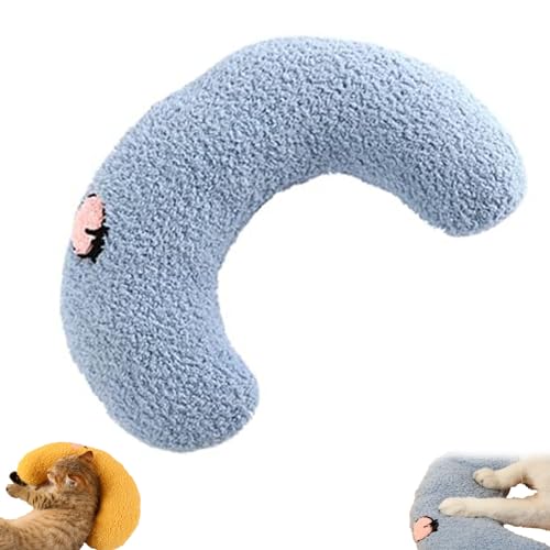 Argumub Beruhigendes Kissen für Hunde Cutated Dog Calming Pillow Cat Soft Dog Bed Pillows Pet Neck Pillow Ultra Soft Fluffy Pet Half Donut Cuddler (Blue) von Argumub