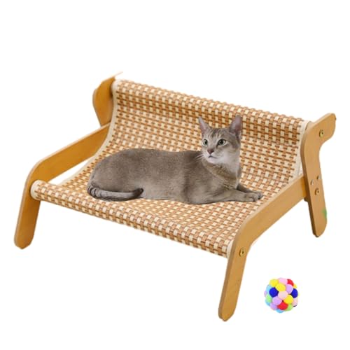 The Claw Lounge, 2-in-1-Liegestuhl Katze, Aus Verschleißfestem Sisal-Kratzkissen, Bequemes Ruhe- Und Kratzbett Für Hauskatzen (Kühlmattenausführung, M) von Argumub