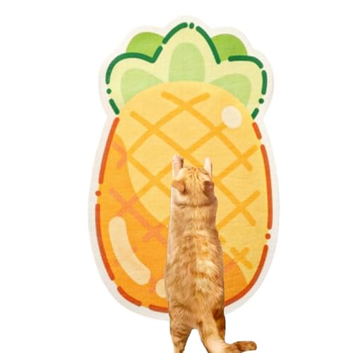 Viviguru Katzenkratzbaum, Wandmontierter Katzenkratzbaum, Verdickte, Kratzfeste, Verschleißfeste Und Nicht-Flusende Vertikale Wandmontierte Katzenklettermatte (Ananas) von Argumub
