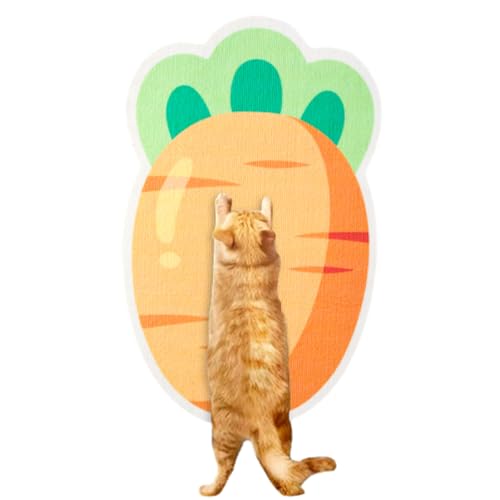 Viviguru Katzenkratzbaum, Wandmontierter Katzenkratzbaum, Verdickte, Kratzfeste, Verschleißfeste Und Nicht-Flusende Vertikale Wandmontierte Katzenklettermatte (Karotte) von Argumub