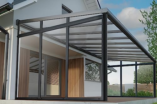 Arilco Terrassenüberdachung | Wintergarten | Inklusive Rechte Seitenwand | Neu | VSG-Glas | 3m x 3m von Arilco