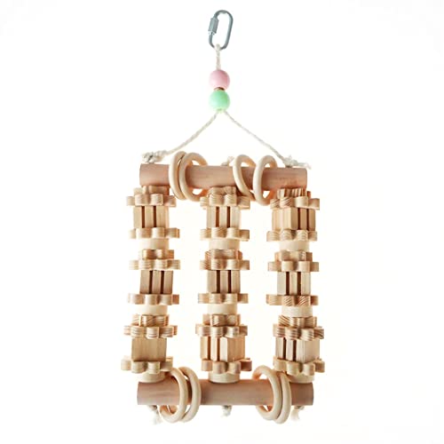 ArinkO Kauspielzeug aus Holz mit Hängeschaukel für Papageien – natürliches, sicheres und langlebiges Vogelkäfig-Zubehör ArinkO Kauspielzeug aus Holz mit Hängeschaukel für Papageien – natürliches, sicheres und langlebiges Vogelkäfig-Zubehör von ArinkO