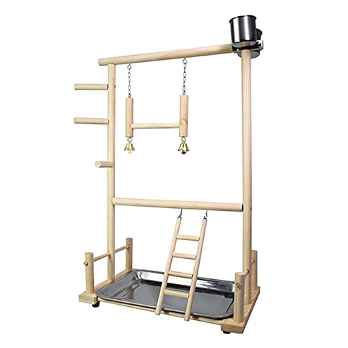 ArinkO Parrot Barsch-Gymnastikständer aus Naturholz für Sittiche – inklusive Futternäpfen, Spielzeug und Leitern für Bewegung und Spiel ArinkO Parrot Barsch-Gymnastikständer aus Naturholz für Sittiche – inklusive Futternäpfen, Spielzeug und Leitern für Bewegung und Spiel von ArinkO