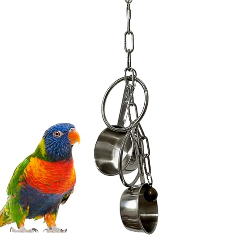 ArinkO Swing-Vogelspielzeug mit süßem Klang für kleine Vögel – hängende Glockendekoration für Wellensittiche, Sittiche, Nymphensittiche, Turteltauben, Finken und mehr von ArinkO