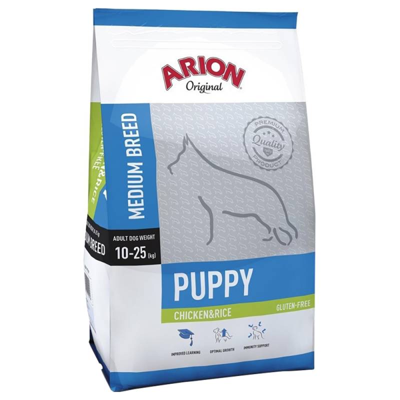 Arion Original Puppy Medium Breed Huhn & Reis - Sparpaket: 2 x 12 kg von Arion