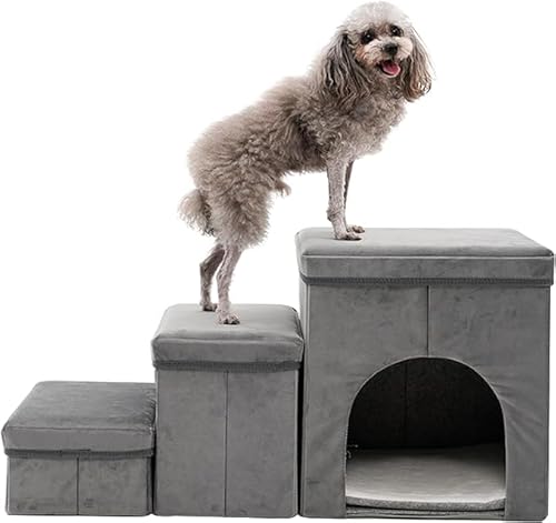 Hundetreppe Für Bett Sofa Hunderampe Hundetreppe 3-stufige rutschfeste bequeme Haustiertreppe Weiche Leichte Schaum Rampe Leiter Abnehmbarer Waschbarer Bezug Hundetreppe Für Bett Sofa Hunderampe Hundetreppe 3-stufige rutschfeste bequeme Haustiertreppe Weiche Leichte Schaum Rampe Leiter Abnehmbarer Waschbarer Bezug von Ark miido