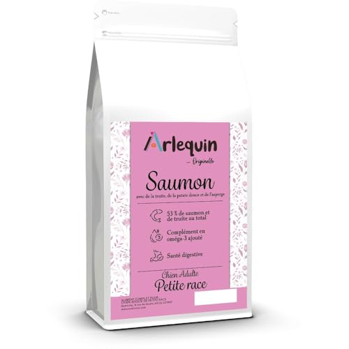 Trockenfutter für Hunde, kleine Rasse, ohne Getreide, Harlekin-Original, Lachs, Forelle von Arlequin