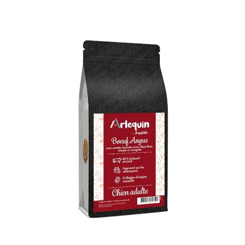 Trockenfutter für Hunde, ohne Harlekin-Getreide, unwiderstehlich, Rindfleisch Angus (65 %) von Arlequin