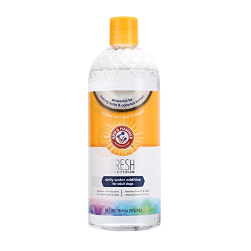 ARM & HAMMER Kokosnuss-Wasserzusatz für Hunde - Einfach zu verwenden, Reduziert Zahnbelag und Zahnstein, Erfrischt den Atem. Zahnfleisch- und Zahnreinigung (473 ml) ARM & HAMMER Kokosnuss-Wasserzusatz für Hunde - Einfach zu verwenden, Reduziert Zahnbelag und Zahnstein, Erfrischt den Atem. Zahnfleisch- und Zahnreinigung (473 ml) von Company of Animals
