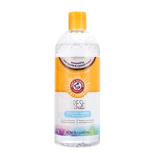 ARM & HAMMER Kokosnuss-Wasserzusatz für Welpen - Einfach zu verwenden, Reduziert Zahnbelag und Zahnstein, Erfrischt den Atem. Zahnfleisch- und Zahnreinigung (473 ml) von Company of Animals