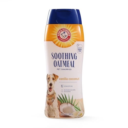 Arm & Hammer Haferflocken Shampoo für Hunde | Bestes Hundeshampoo für trockene, juckende Haut, Vanille-Kokosduft, 591 ml von Arm & Hammer