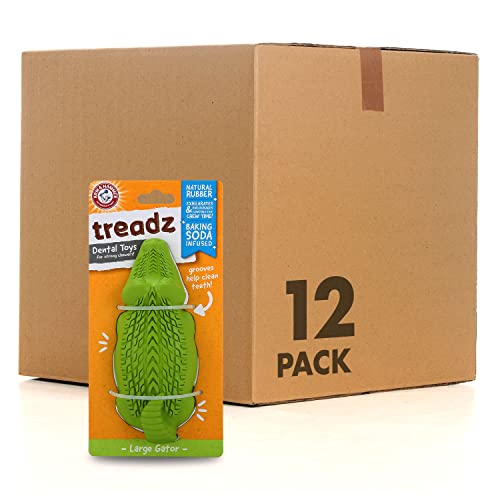 Arm & Hammer Super Treadz Gator Kauspielzeug für Hunde, 12 Stück, bestes Zahnarz-Kauspielzeug für Hunde, reduziert Plaque und Zahnsteinbildung ohne Bürsten, sicher für Hunde bis zu 15,9 kg Arm & Hammer Super Treadz Gator Kauspielzeug für Hunde, 12 Stück, bestes Zahnarz-Kauspielzeug für Hunde, reduziert Plaque und Zahnsteinbildung ohne Bürsten, sicher für Hunde bis zu 15,9 kg von Arm & Hammer