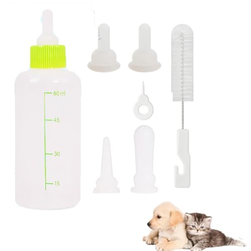 Armastuse 60 ml Haustiere Aufzuchtflasche Pet Milchflasche Haustier Babyflasche Kit,mit Reinigungsbürste und Ersatznippeln für Kätzchen und Kleintiere Armastuse 60 ml Haustiere Aufzuchtflasche Pet Milchflasche Haustier Babyflasche Kit,mit Reinigungsbürste und Ersatznippeln für Kätzchen und Kleintiere von Armastuse