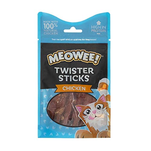 Meowee! Twister Sticks Huhn – Katzensnacks – Hergestellt mit natürlichem Huhn – 31 g – Hoher Protein-Katzenleckerli – 12 Stück von Good Boy