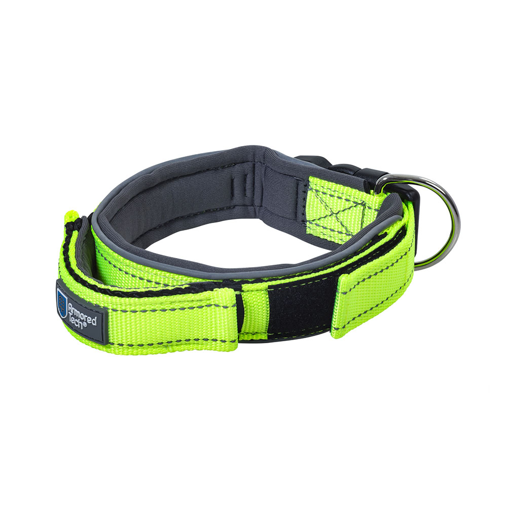 ArmoredTech Dog Control Halsband, neon grün - Größe S: 33 - 38 cm Halsumfang, 30 mm breit von ArmoredTech