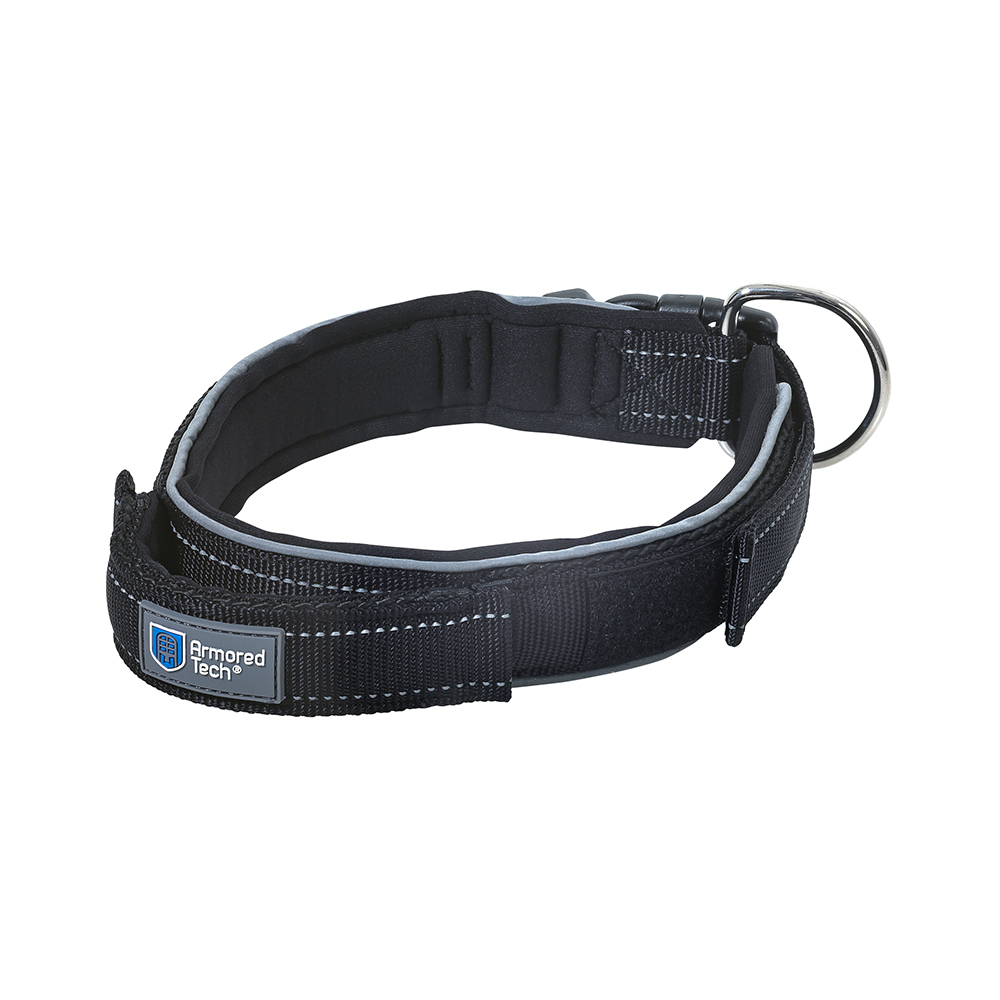 ArmoredTech Dog Control Halsband, schwarz - Größe S: 33 - 38 cm Halsumfang, 30 mm breit von ArmoredTech