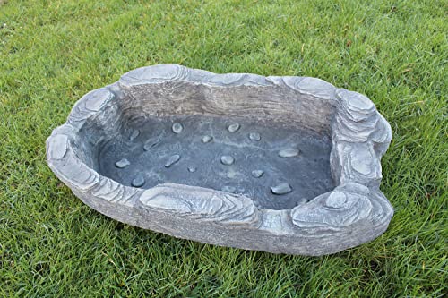 Arnusa Gartenteich Teichbecken Kunstfelsen Wasserfall Becken mini Teich Dekoteich 90x54 cm ca.70L Gartendekoration Teichschale von Arnusa