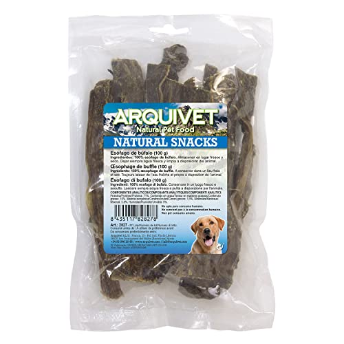 ARQUIVET Büffelöhre für Hunde Tasche 100 g – Snacks für Hunde, 100% natürlich, Leckereien, Leckereien, Leckereien und Belohnungen für Hunde - Ergänzungsfutter von Arquivet