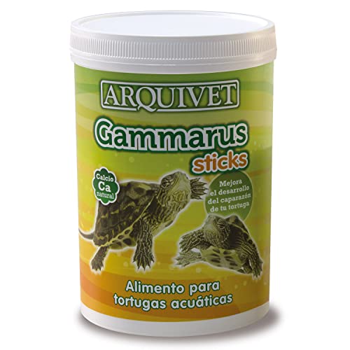 ARQUIVET Gammarus Sticks 1.050 ml - Wasserschildkrötenfutter - Wasserschildkrötenfutter - Schwimmende Vollnahrung - Gute Entwicklung der Schale von Arquivet