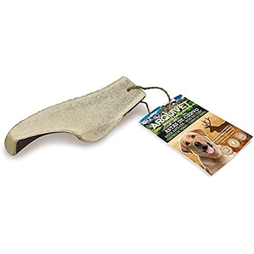 ARQUIVET Halbes Hirschgeweih für Hunde, 100% natürlich, Hundebeißring, hypoallergen, Hirschgeweih, Hundespielzeug, Kauer für Hunde, L (81-120 g) von Arquivet