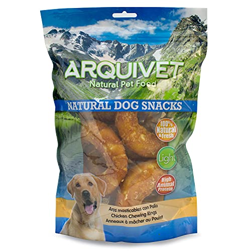 ARQUIVET Kauringe mit Huhn, Snacks für Hunde - 6 Stück - Ringe, Donuts, Kaukrapfen - natürliche Hunde-Snacks - Süßigkeiten, Preise, Hundepreise von Arquivet