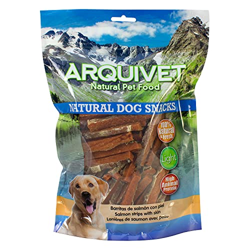 ARQUIVET Lachsbänder mit Haut 1 kg – natürliche Snacks für Hunde – 100% natürlich von Arquivet