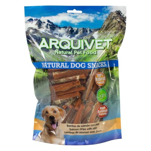 ARQUIVET Lachsbänder mit Haut 1 kg – natürliche Snacks für Hunde – 100% natürlich von Arquivet