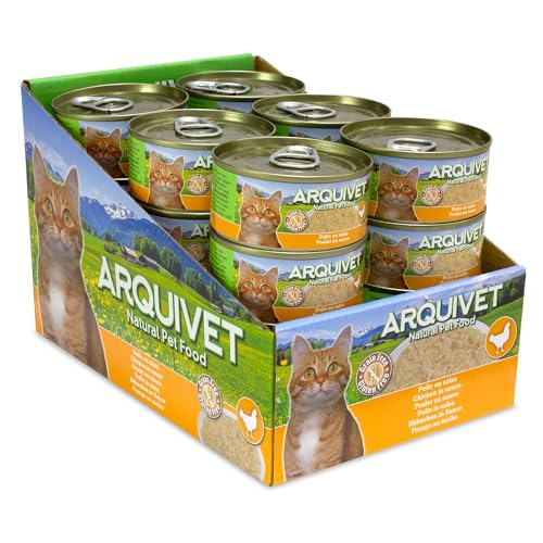 ARQUIVET Pack 24 Einheiten - Hühnchen in Soße - 80 g- Dosen mit Nassfutter für Katzen ARQUIVET Pack 24 Einheiten - Hühnchen in Soße - 80 g- Dosen mit Nassfutter für Katzen von Arquivet