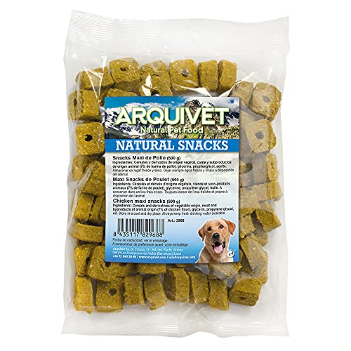 ARQUIVET Snacks für Hunde Maxi von Huhn, 500 g, Snacks, Leckereien, Preise und Belohnungen für Hunde - zum Trainieren oder Spielen mit Ihrem Haustier von Arquivet