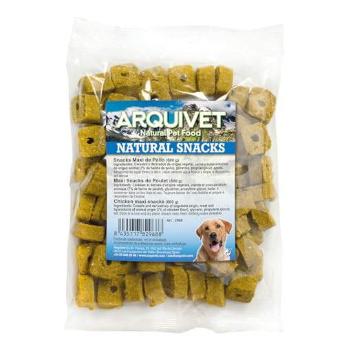 ARQUIVET Snacks für Hunde Maxi von Huhn, 500 g, Snacks, Leckereien, Preise und Belohnungen für Hunde - zum Trainieren oder Spielen mit Ihrem Haustier von Arquivet