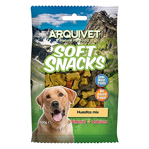 ARQUIVET Soft Snacks für Hunde, Knochen, Mixpack, 14 x 100 g, natürliche Snacks für Hunde aller Rassen – Leckerlis, Belohnungen, Leckerlis für Hunde von Arquivet